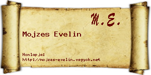 Mojzes Evelin névjegykártya