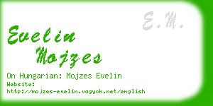 evelin mojzes business card